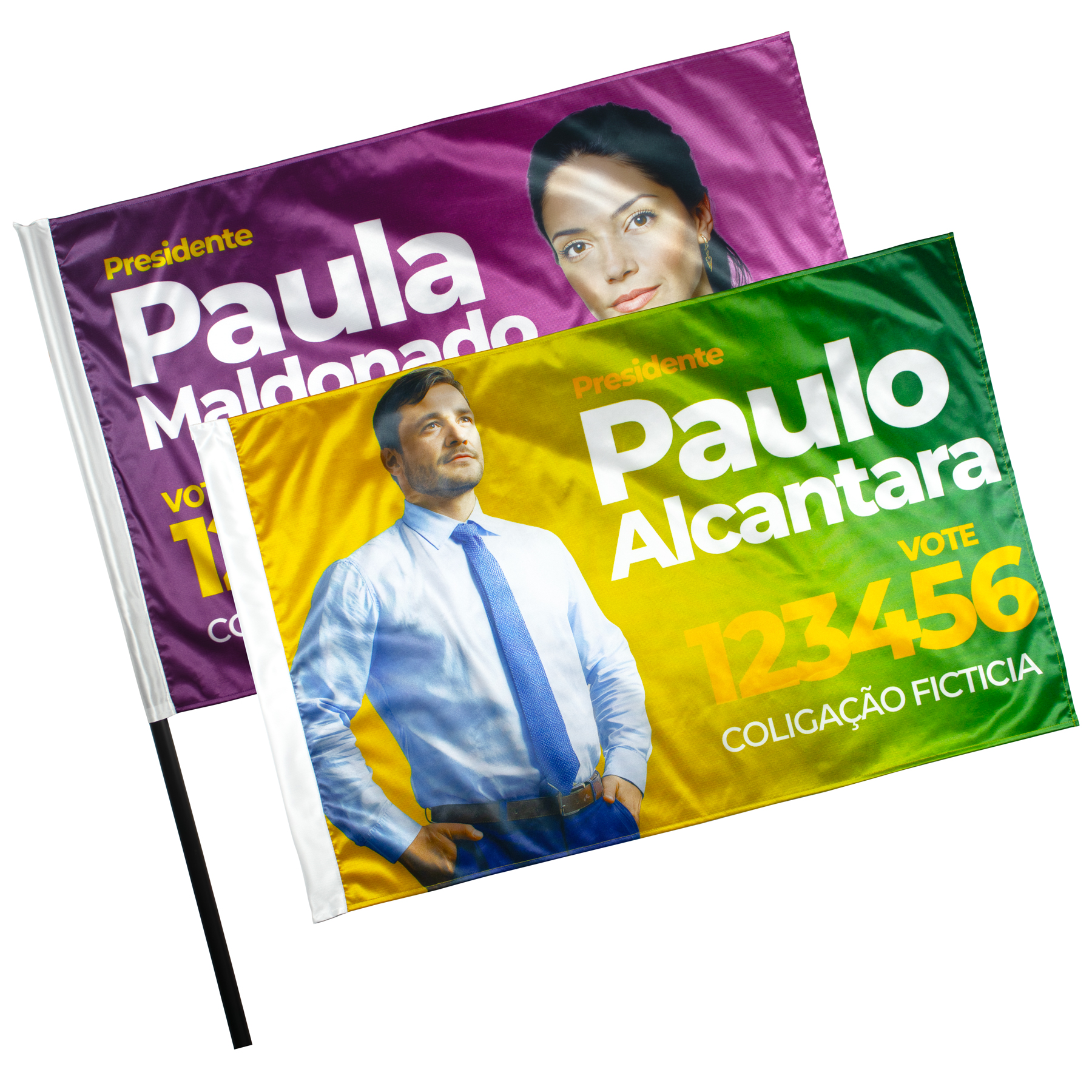 Bandeira com Haste Média